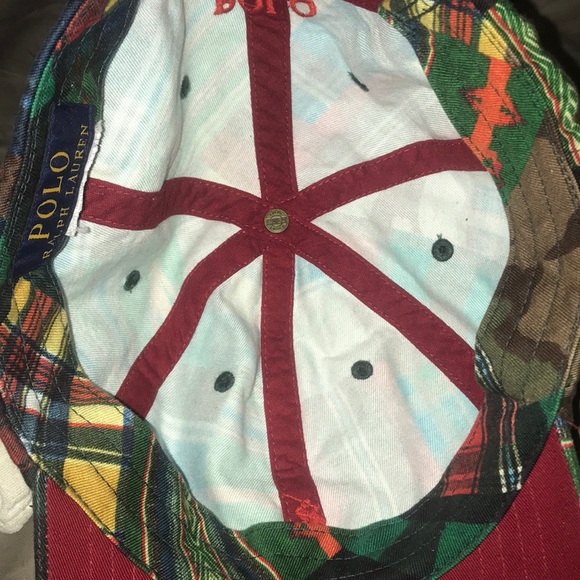 nwot rainbow polo RL flannel dad hat - Picture 4 of 5
